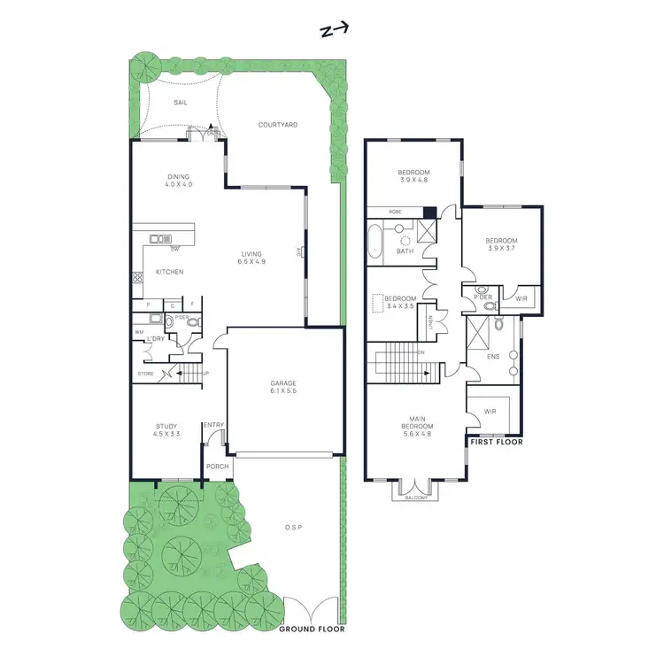 Floorplan of Homely townhouse listing, 37b Canberra Grove, Brighton East VIC 3187