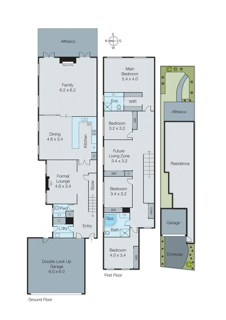 Floorplan of Homely townhouse listing, 6A Eblana Avenue, Mentone VIC 3194