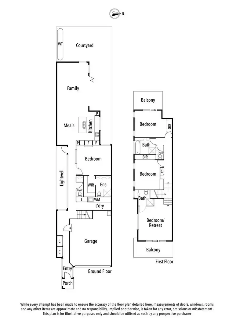Floorplan of Homely townhouse listing, 2/67 Hawdon Street, Heidelberg VIC 3084