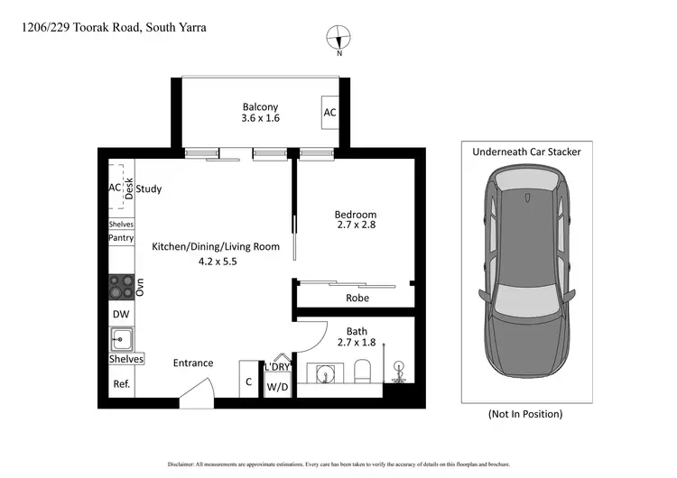 Floorplan of Homely apartment listing, 1206/229 Toorak Road, South Yarra VIC 3141