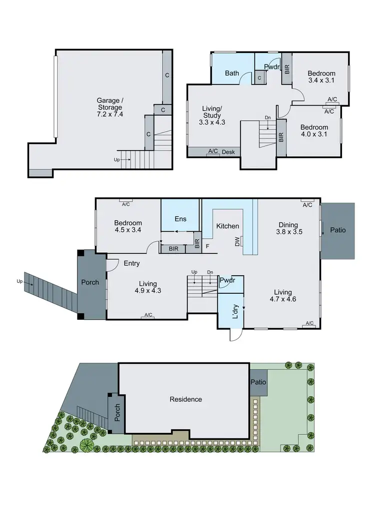 Floorplan of Homely townhouse listing, 26A Ivanhoe Grove, Malvern East VIC 3145