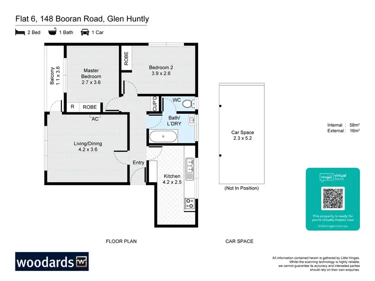 Floorplan of Homely apartment listing, 6/148 Booran Road, Glen Huntly VIC 3163