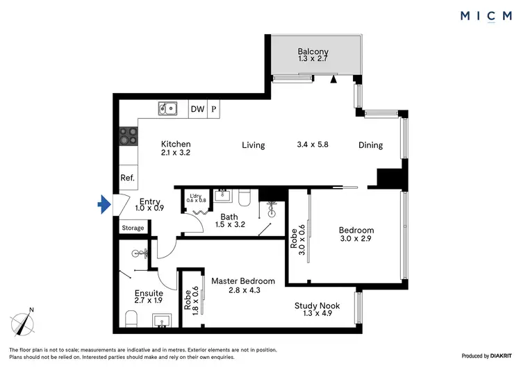 Floorplan of Homely apartment listing, 3303/245 City Road, Southbank VIC 3006