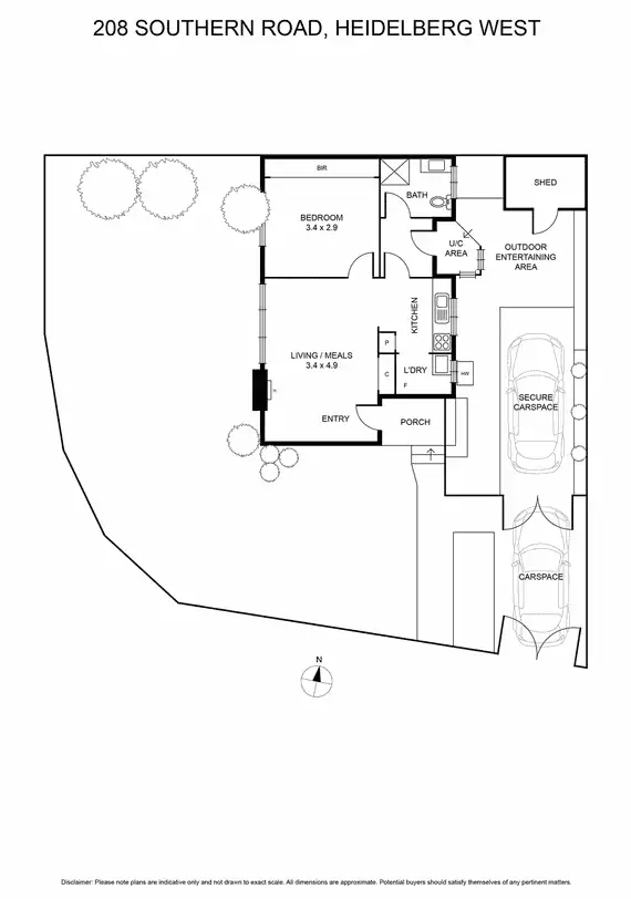 Floorplan of Homely house listing, 208 Southern Road, Heidelberg West VIC 3081