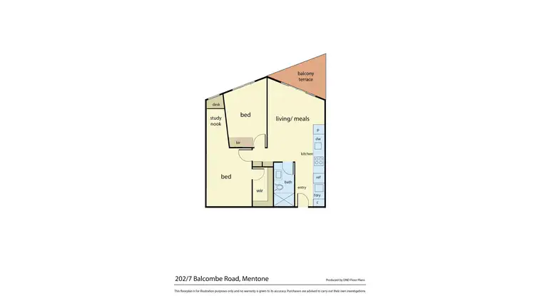 Floorplan of Homely apartment listing, 202/7 Balcombe Road, Mentone VIC 3194