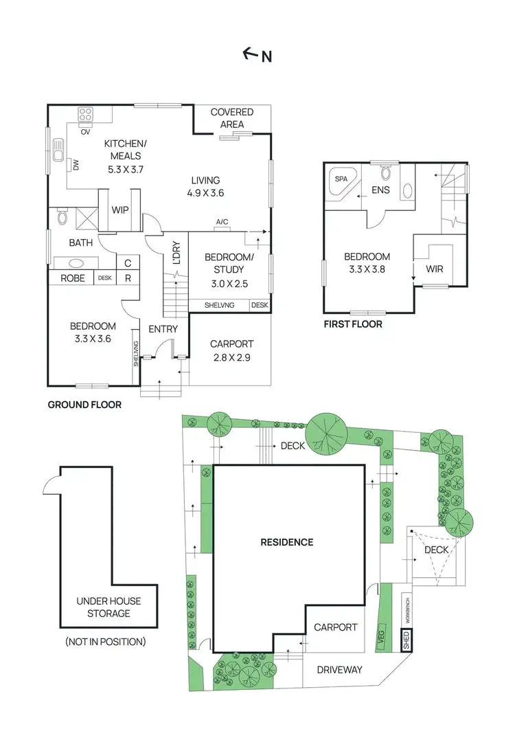 Floorplan of Homely townhouse listing, 2/12 Dering Street, Diamond Creek VIC 3089
