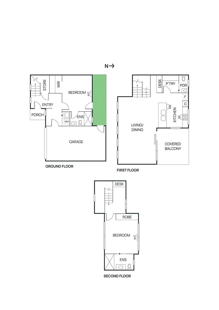 Floorplan of Homely townhouse listing, 2/60 Station Street, Fairfield VIC 3078