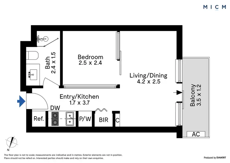 Floorplan of Homely apartment listing, 3104/618 Lonsdale Street, Melbourne VIC 3000