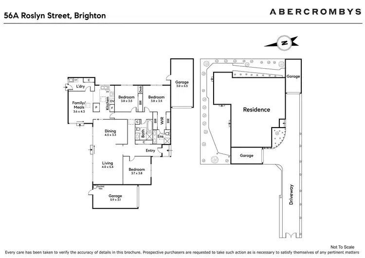 Floorplan of Homely townhouse listing, 56A Roslyn Street, Brighton VIC 3186