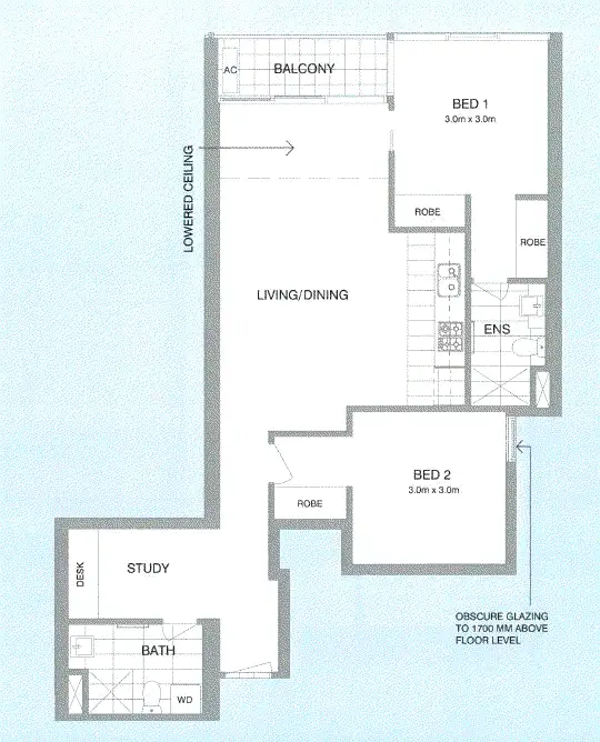 Floorplan of Homely apartment listing, 1306/151 City Road, Southbank VIC 3006