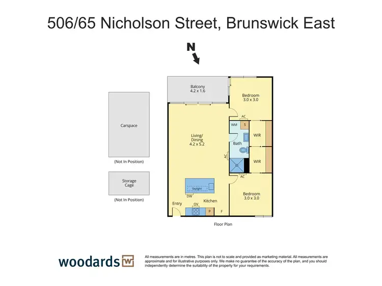 Floorplan of Homely apartment listing, 506/65 Nicholson Street, Brunswick East VIC 3057