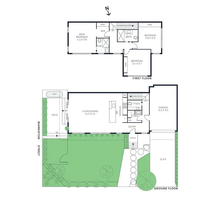 Floorplan of Homely townhouse listing, 8 Cowra Street, Brighton VIC 3186