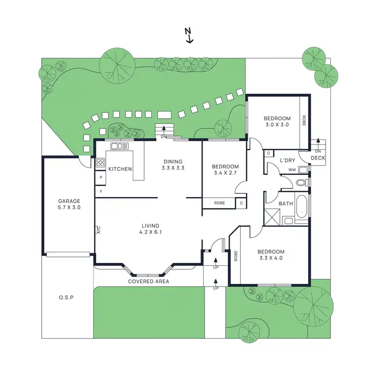 Floorplan of Homely townhouse listing, 2/12 Hull Street, Bentleigh East VIC 3165