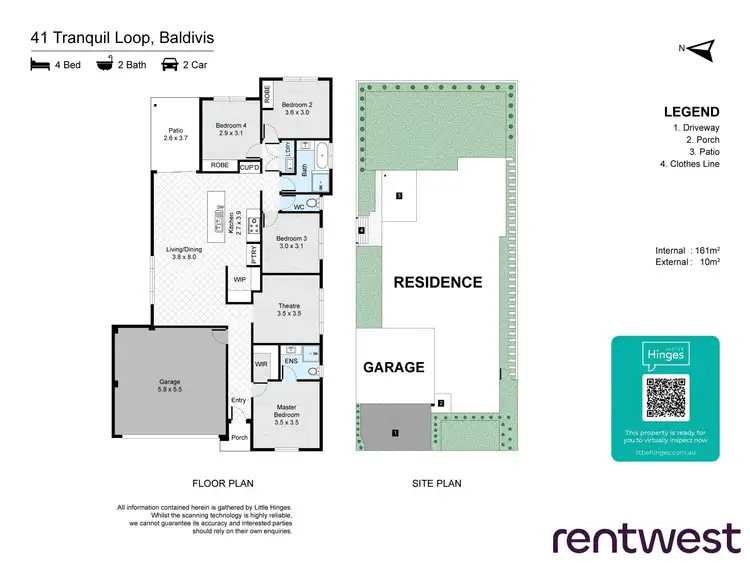 Floorplan of Homely house listing, 41 Tranquil Loop, Baldivis WA 6171