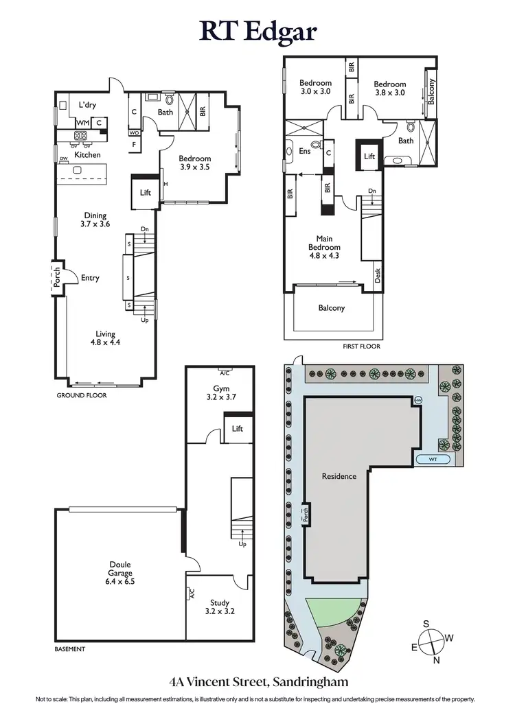 Floorplan of Homely townhouse listing, 4A Vincent Street, Sandringham VIC 3191