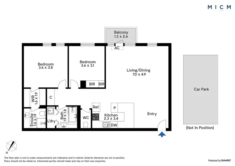 Floorplan of Homely apartment listing, 77/1 Riverside Quay, Southbank VIC 3006