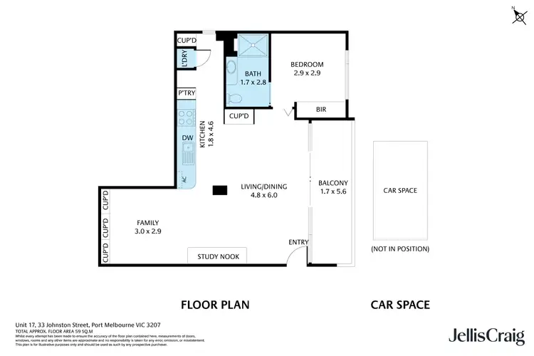 Floorplan of Homely apartment listing, 17/33 Johnston Street, Port Melbourne VIC 3207