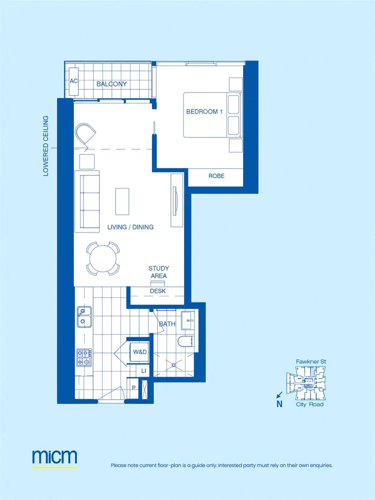 Floorplan of Homely apartment listing, 1103/81 City Road, Southbank VIC 3006
