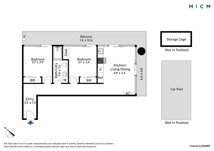 Floorplan of Homely apartment listing, 1112/52 Park Street, South Melbourne VIC 3205