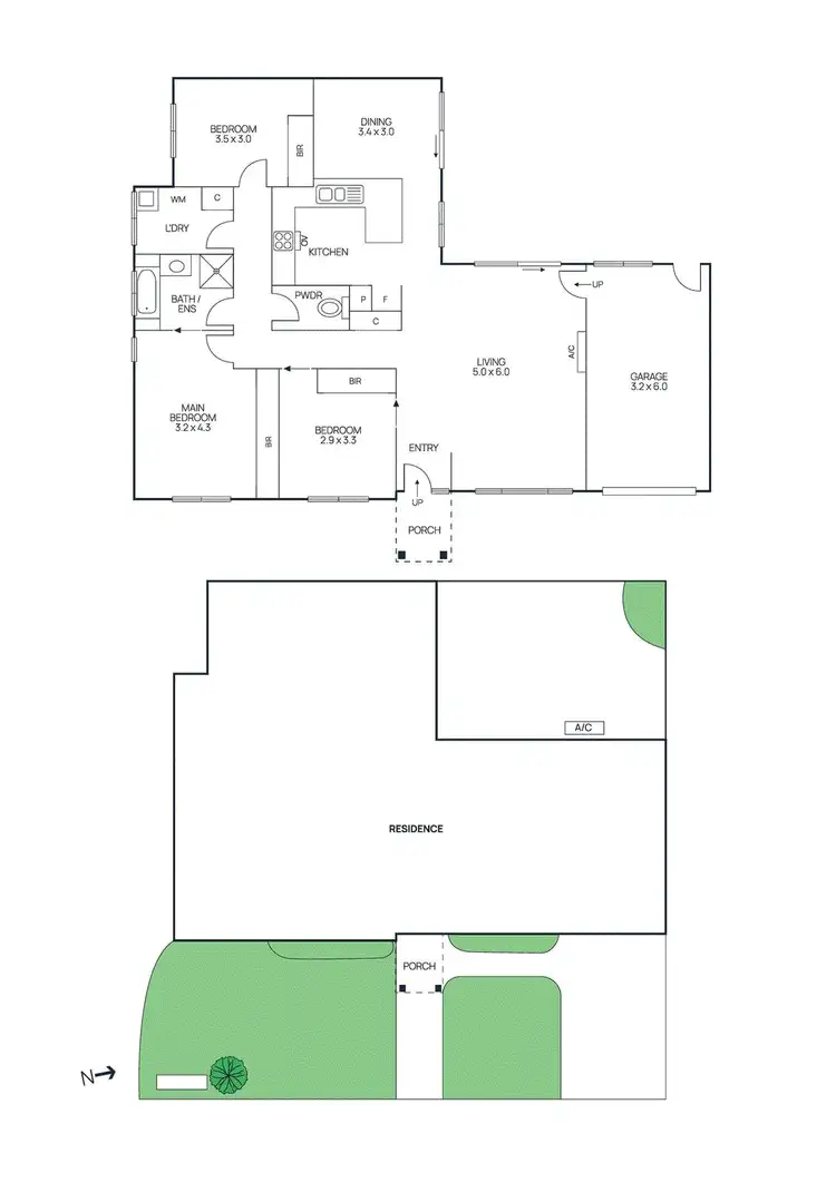 Floorplan of Homely villa listing, 1/35 Maddox Road, Newport VIC 3015