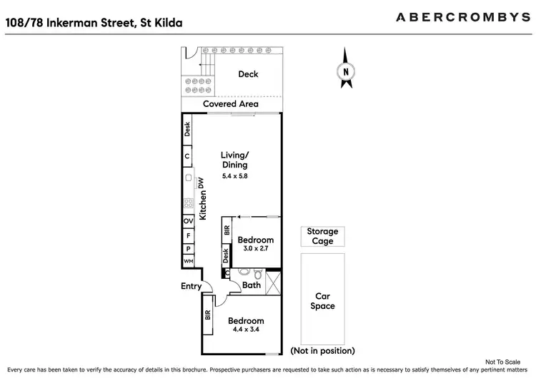 Floorplan of Homely apartment listing, 108/78 Inkerman Street, St Kilda VIC 3182