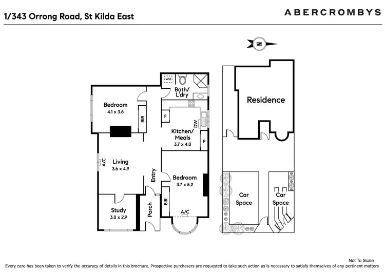 Floorplan of Homely house listing, 1/343 Orrong Road, St Kilda East VIC 3183