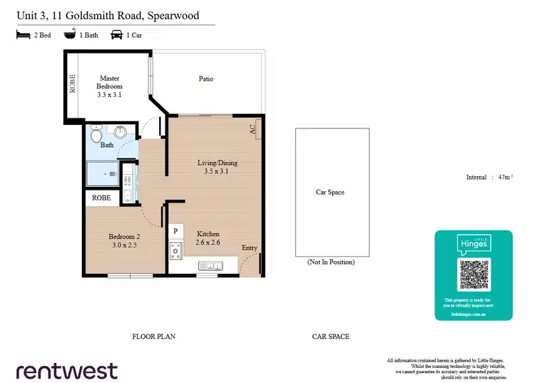 Floorplan of Homely apartment listing, 3/11 Goldsmith Road, Spearwood WA 6163