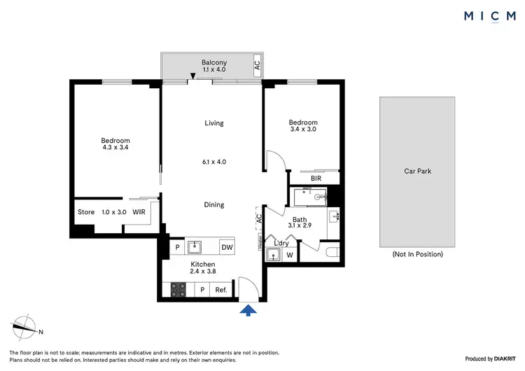 Floorplan of Homely apartment listing, 156/283 Spring Street, Melbourne VIC 3000