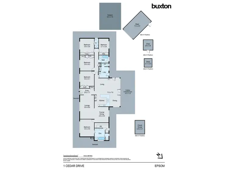 Floorplan of Homely house listing, 1 Cedar Drive, Ascot VIC 3551