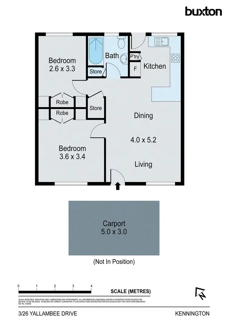 Floorplan of Homely unit listing, 3/26 Yallambee Drive, Kennington VIC 3550