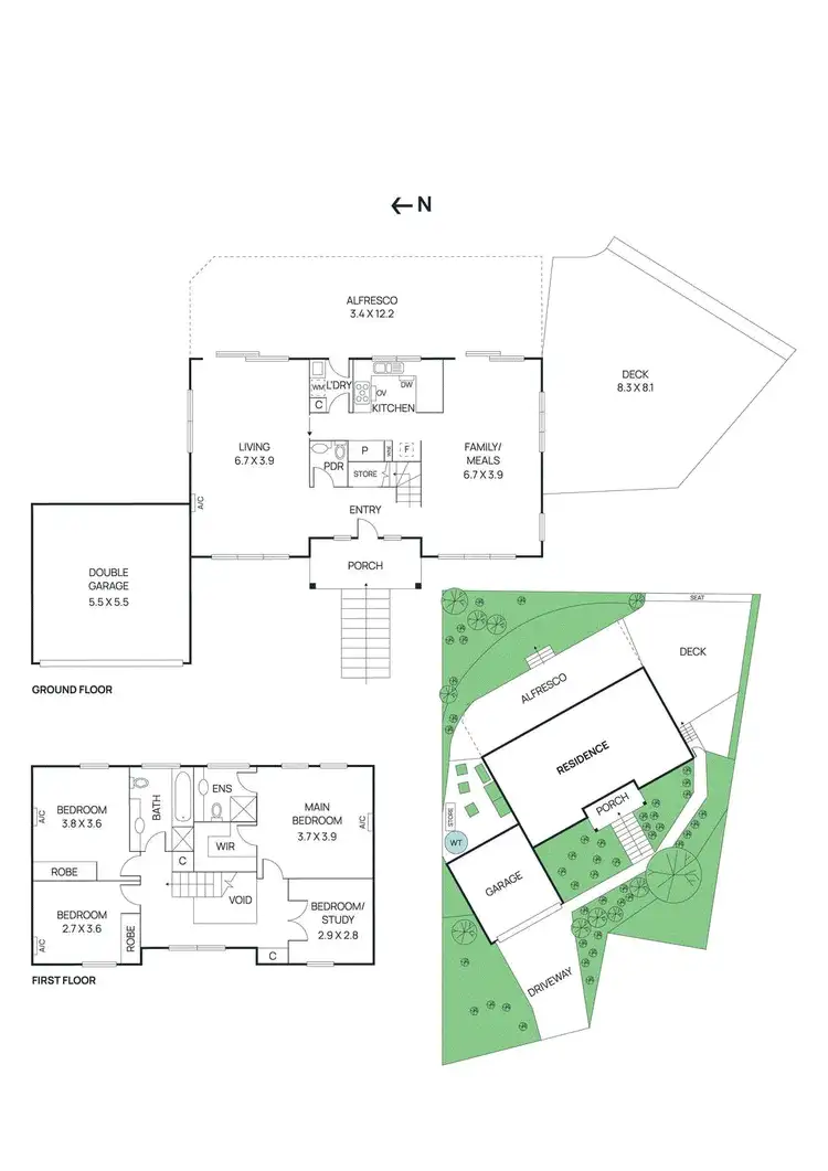 Floorplan of Homely townhouse listing, 3/1455 Main Road, Eltham VIC 3095