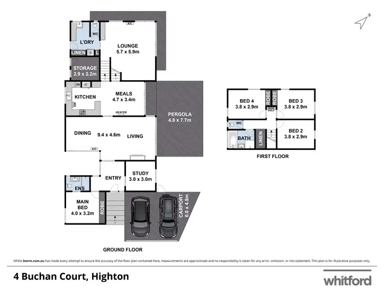 Floorplan of Homely house listing, 4 Buchan Court, Highton VIC 3216