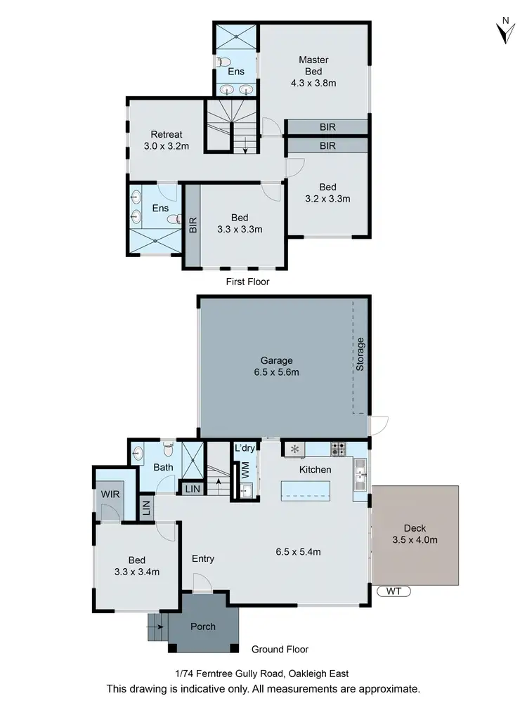 Floorplan of Homely townhouse listing, 2 & 3/74 Ferntree Gully Road, Oakleigh East VIC 3166
