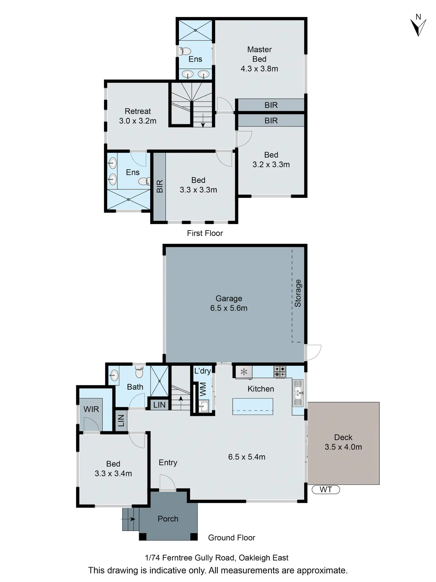 Floorplan of Homely townhouse listing, 2 & 3/74 Ferntree Gully Road, Oakleigh East VIC 3166