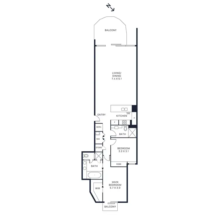 Floorplan of Homely apartment listing, 203/30b The Esplanade, St Kilda VIC 3182