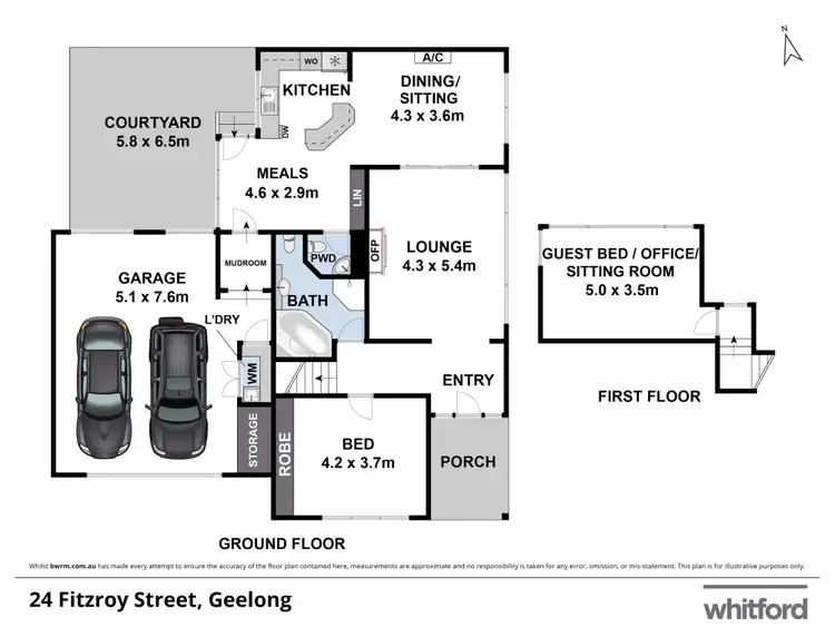 Floorplan of Homely house listing, 24 Fitzroy Street, Geelong VIC 3220