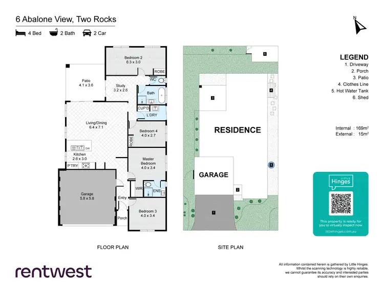 Floorplan of Homely house listing, 6 Abalone Vw, Two Rocks WA 6037