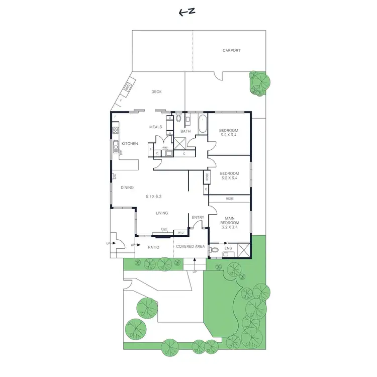 Floorplan of Homely unit listing, 1/96 East Boundary Road, Bentleigh East VIC 3165