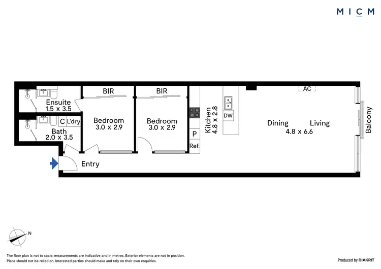 Floorplan of Homely apartment listing, 105/601 Little Collins Street, Melbourne VIC 3000