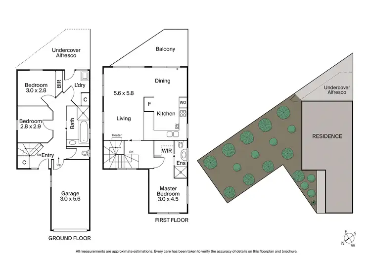 Floorplan of Homely townhouse listing, 1/156 The Parade, Ocean Grove VIC 3226
