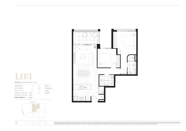 Floorplan of Homely apartment listing, 103/52 St Kilda Road, St Kilda VIC 3182