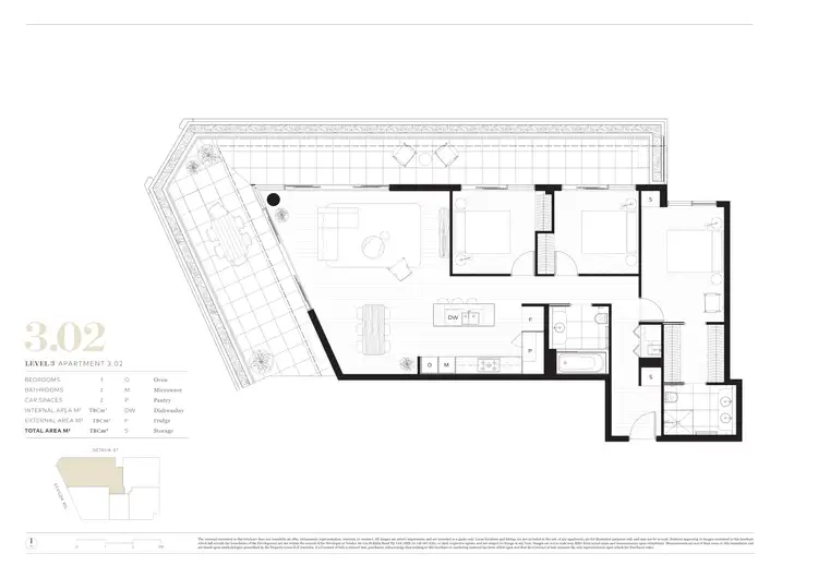 Floorplan of Homely apartment listing, 302/52 St Kilda Road, St Kilda VIC 3182