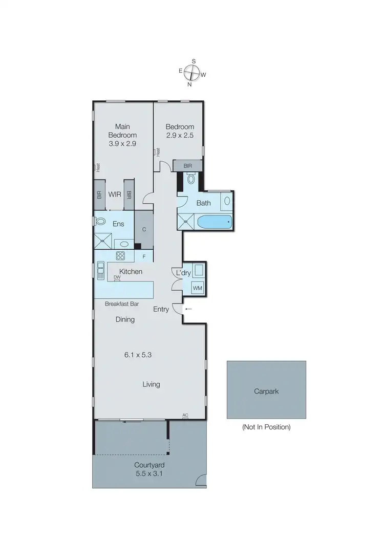 Floorplan of Homely unit listing, 3/3 Evergreen Circuit, Cheltenham VIC 3192