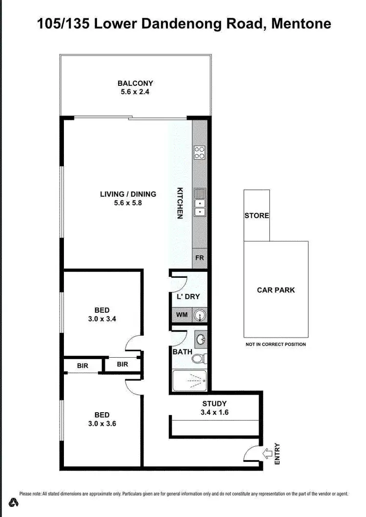 Floorplan of Homely apartment listing, 105/135 Lower Dandenong Road, Mentone VIC 3194