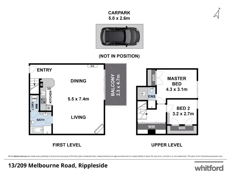Floorplan of Homely apartment listing, 13/209 Melbourne Road, Rippleside VIC 3215