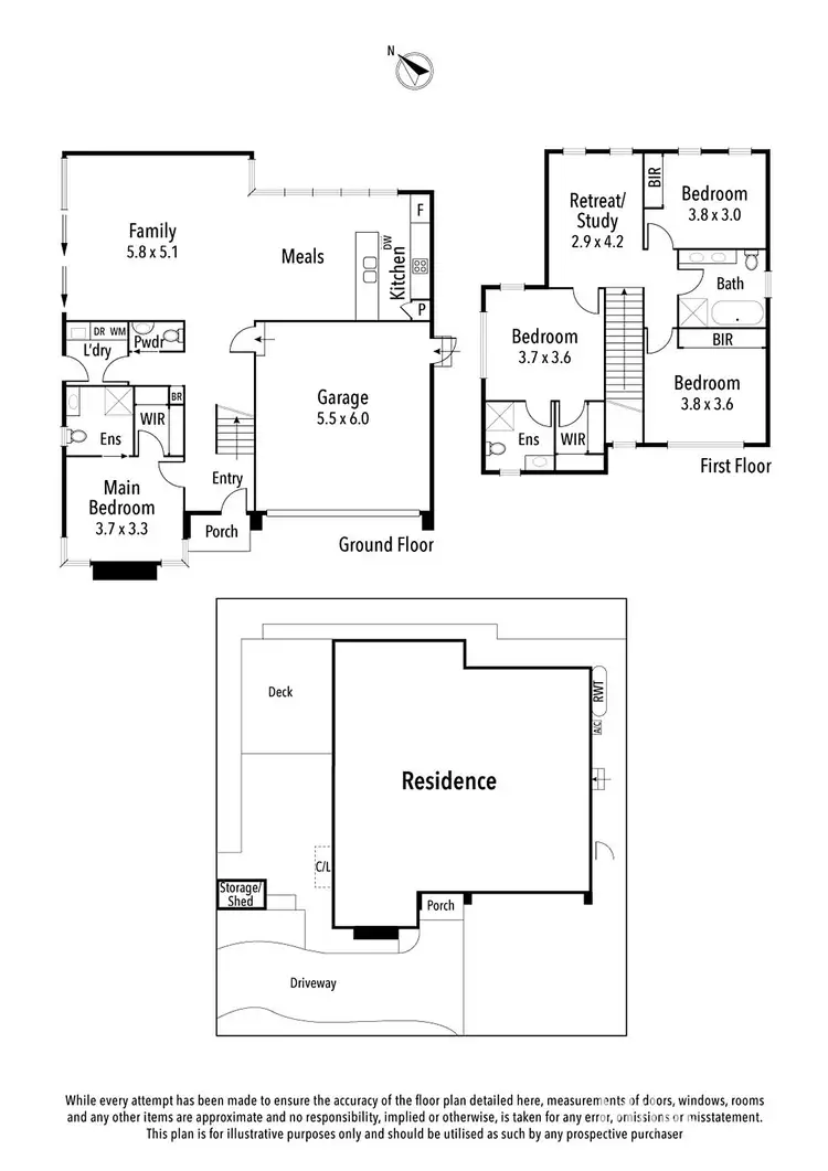 Floorplan of Homely townhouse listing, 3/3 Mervyn Crescent, Ivanhoe VIC 3079