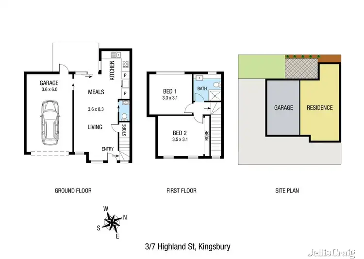 Floorplan of Homely house listing, 3/7 Highland Street, Kingsbury VIC 3083