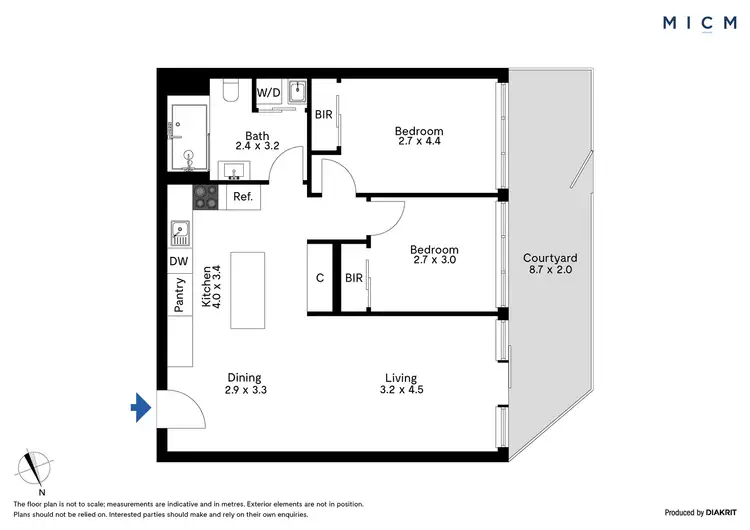 Floorplan of Homely apartment listing, 201/28 Bank Street, South Melbourne VIC 3205