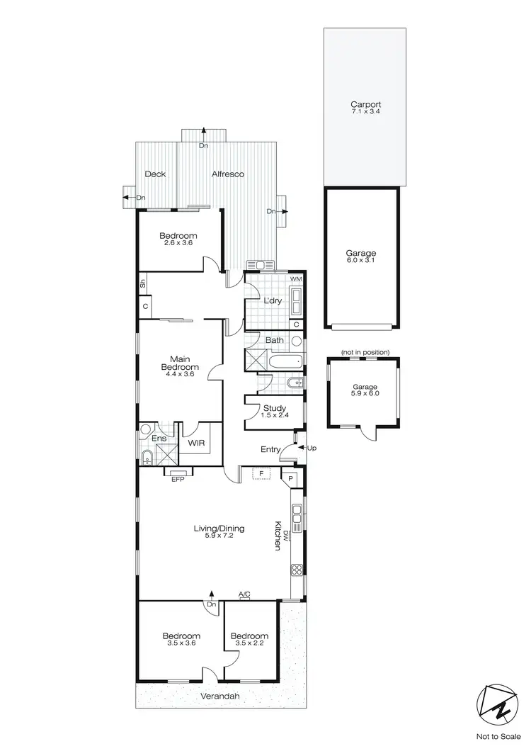 Floorplan of Homely house listing, 75 Bailey Street, Clunes VIC 3370