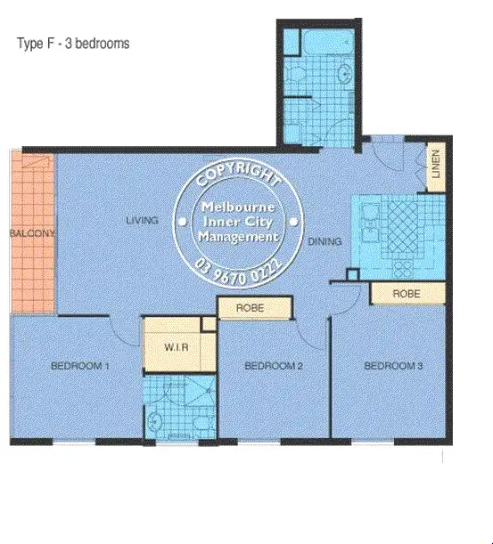 Floorplan of Homely apartment listing, 97/63 Dorcas Street, South Melbourne VIC 3205